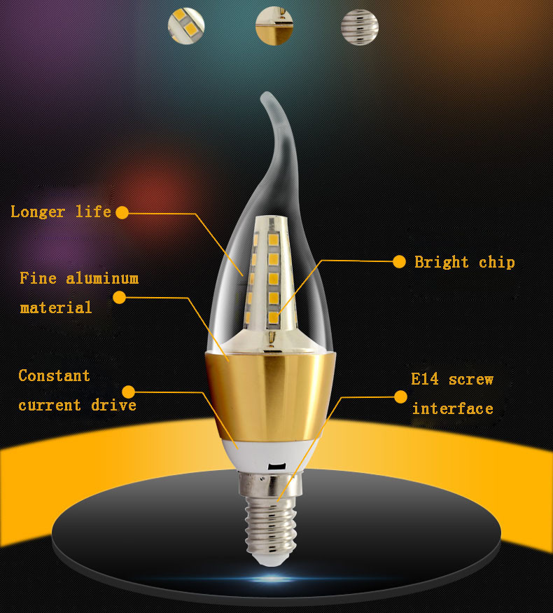 LED Candle light 5W 7W E14LED Candle lightHuiYuan OptoElectronic Co